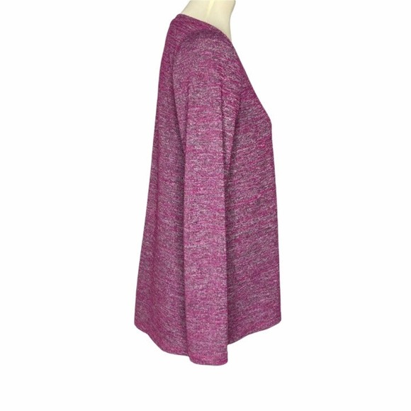 Jones New York Raspberry Mélange Knit Top Small - Picture 6 of 9
